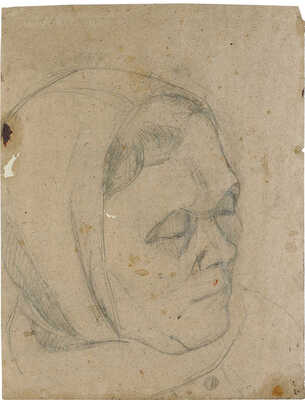 Бялыницкий-Бируля Витольд Каэтанович. Монастырь (на оборотной стороне карандашный набросок женского портрета) 